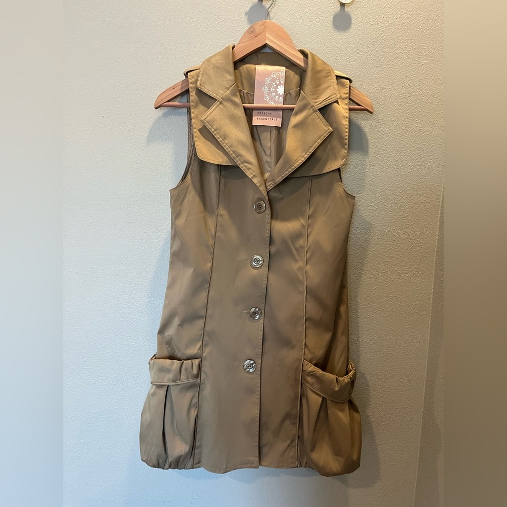 Military style sleeveless trench coat from Korea